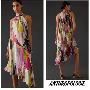 Anthropologie spring Asymmetrical Multicolor Dress